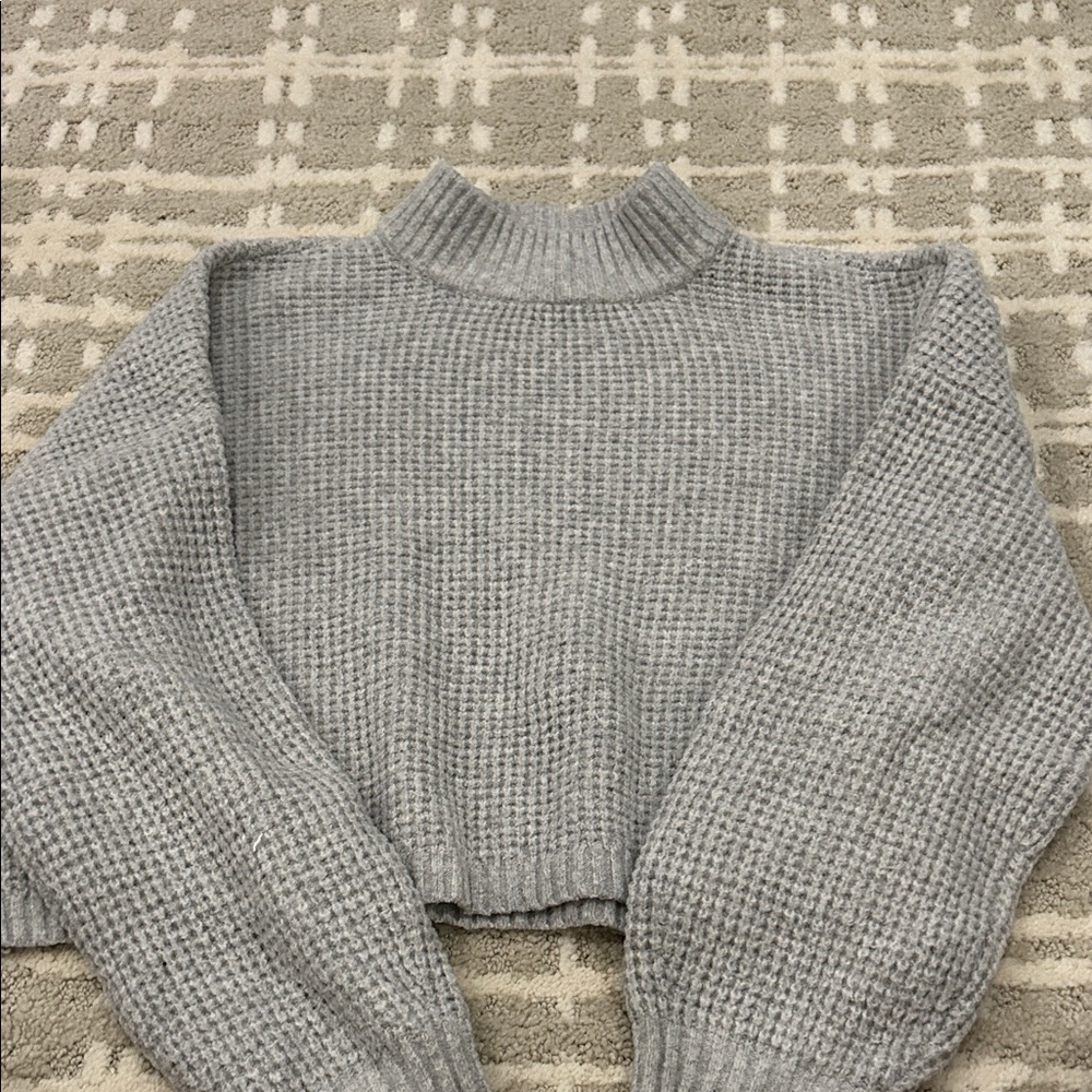 Hollister Light Gray Turtleneck Sweater